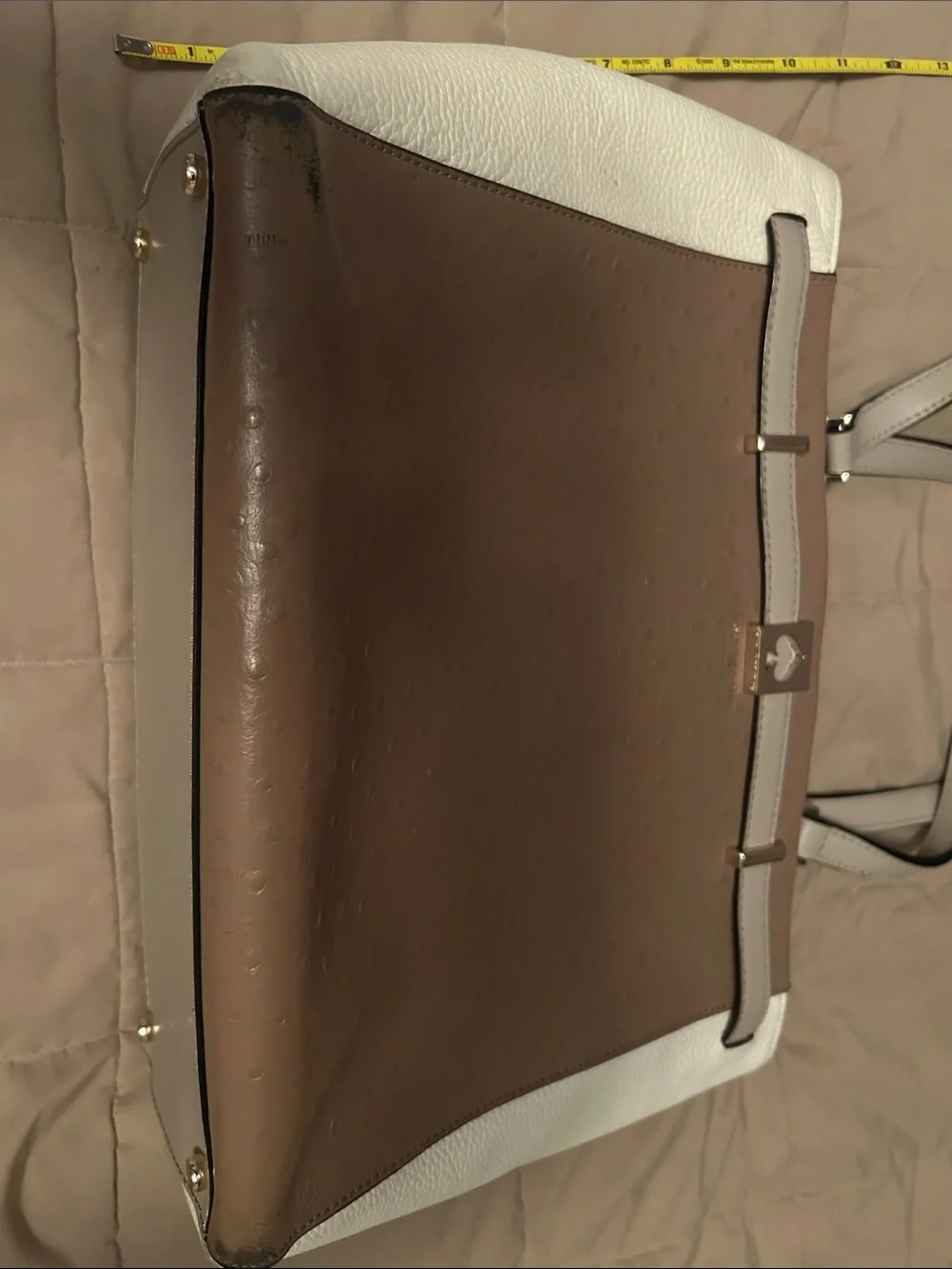Kate Spade Women’s Two-Tone Brown and Cream large Tote Bag
